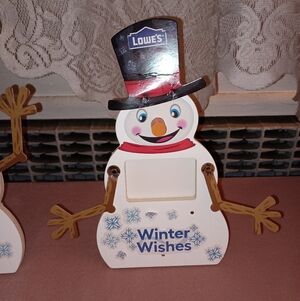 3/$10 🌟 Lowe's Kids Workshop Project Snowman Frame  1/2
